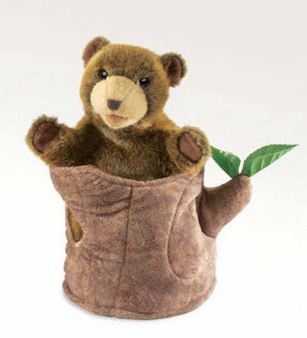 Bear In Tree Stump Hand Puppet from Folkmanis Puppets