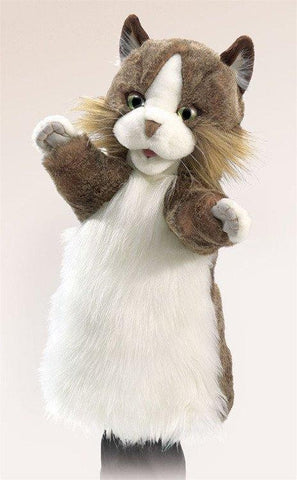 AardvarksToZebras.com - Fluffy Cat Hand Puppet from Folkmanis Puppets