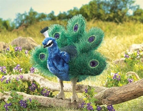 Peacock Small Hand Puppet from Folkmanis Puppets
