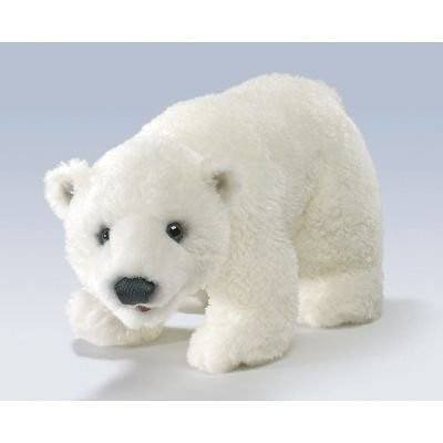 Polar Bear Cub Hand Puppet from Folkmanis Puppets - AardvarksToZebras.com