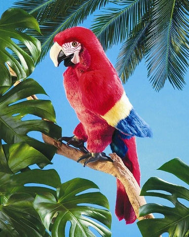Scarlet Macaw Parrot Hand Puppet from Folkmanis Puppets