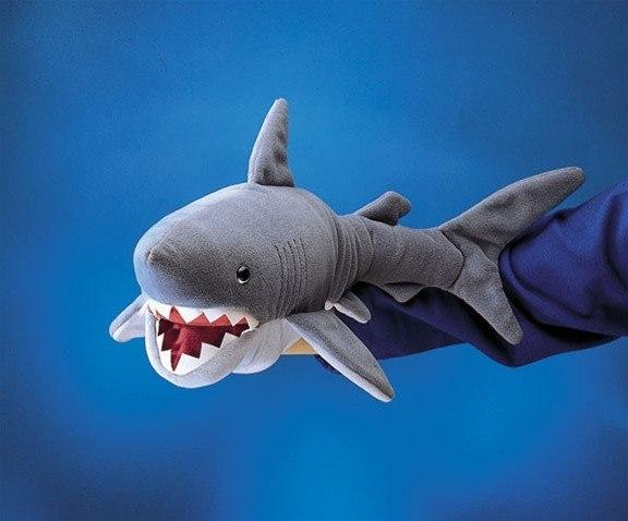 Shark Hand Puppet from Folkmanis Puppets - AardvarksToZebras.com
