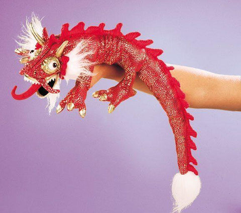 Small Red Dragon Hand Puppet from Folkmanis Puppets