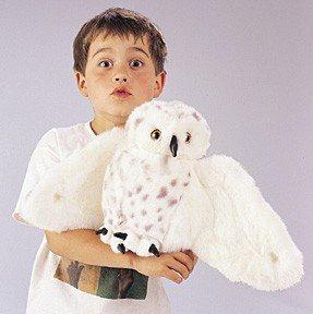 Snowy Owl Hand Puppet from Folkmanis Puppets - AardvarksToZebras.com